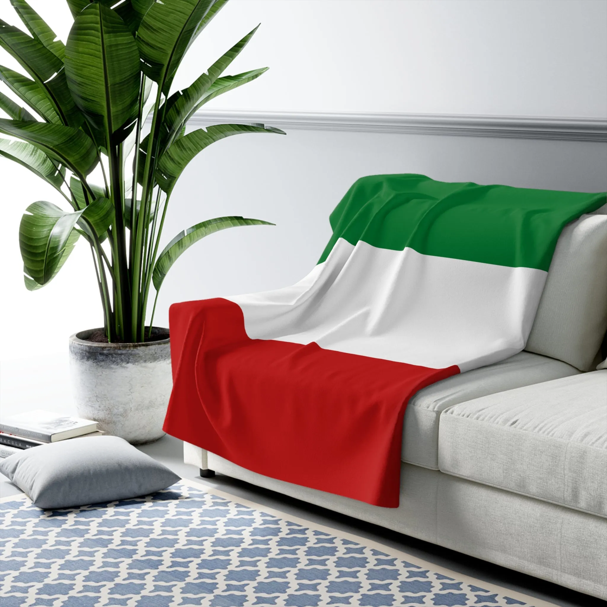 Italian Flag Sherpa Fleece Blanket