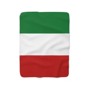 Italian Flag Sherpa Fleece Blanket