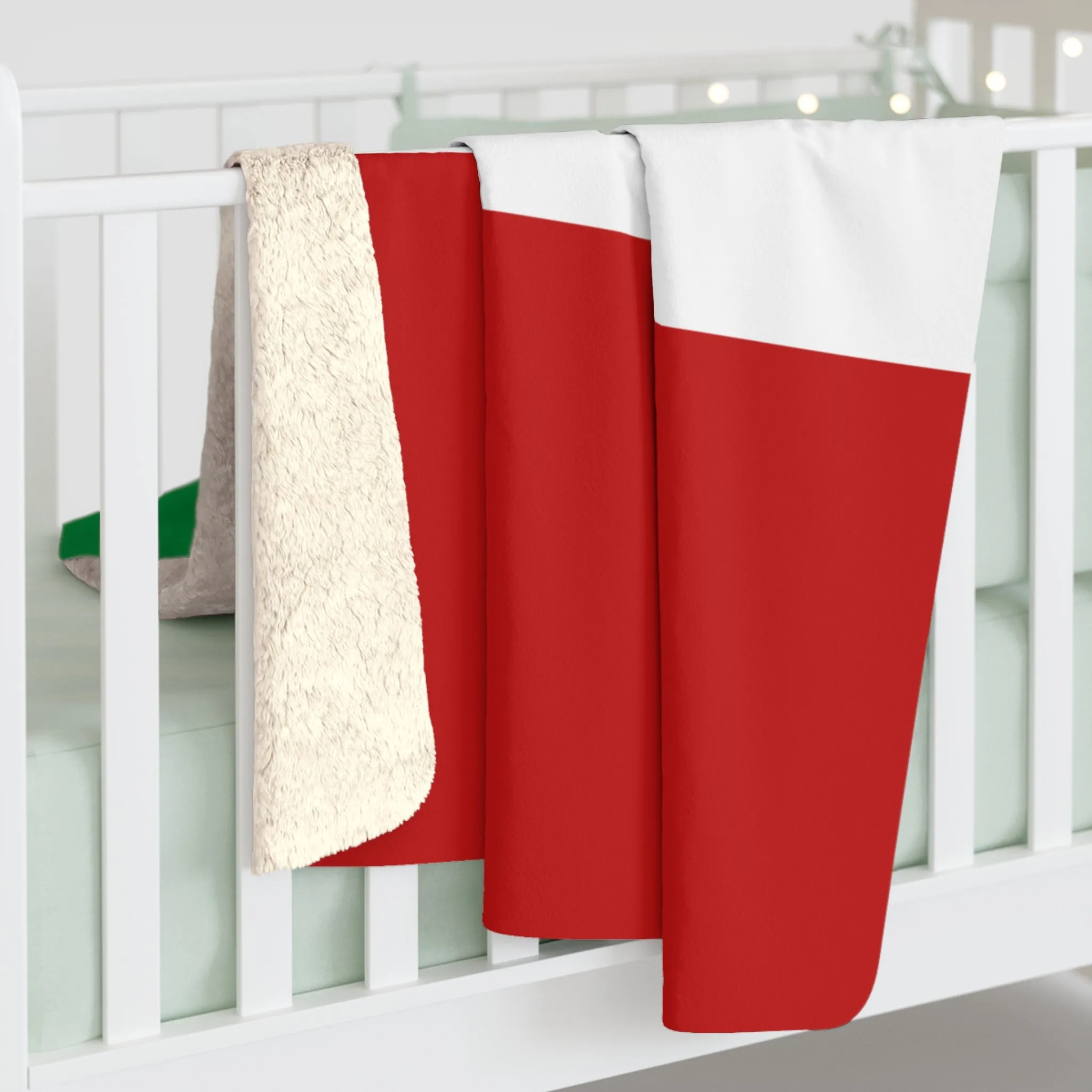 Italian Flag Sherpa Fleece Blanket