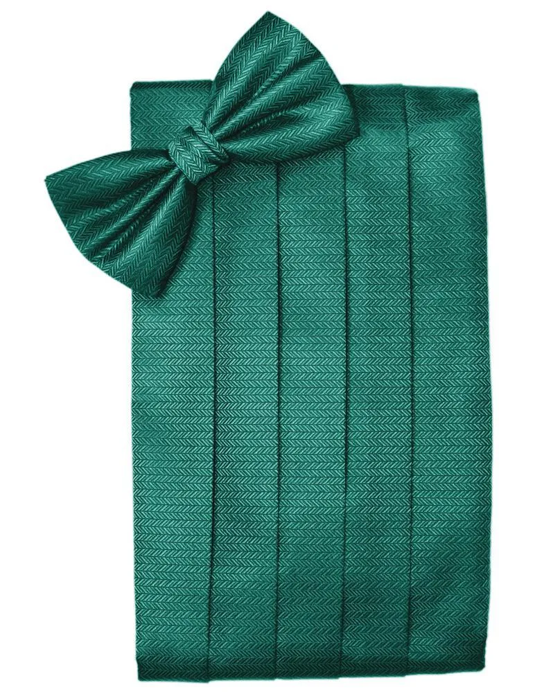 Jade Herringbone Cummerbund