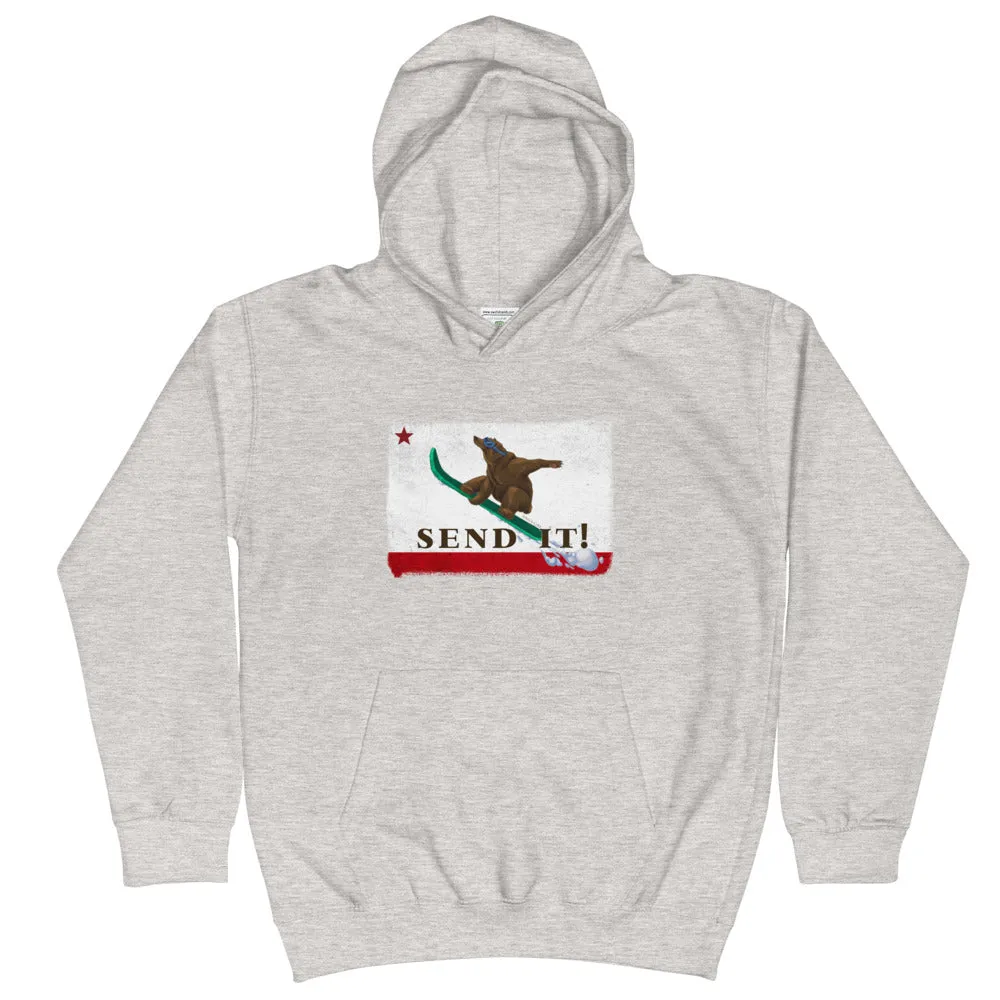 Kids Size Send It CA Grizzly Hoodie