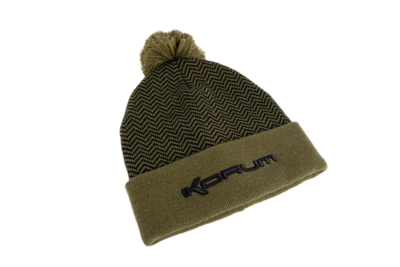 KORUM Thermal Beanie Hat - Black/Olive