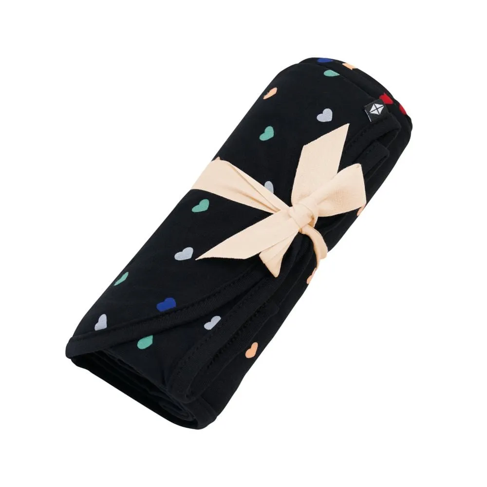 Kyte Baby Swaddle Blanket - Midnight Rainbow Heart