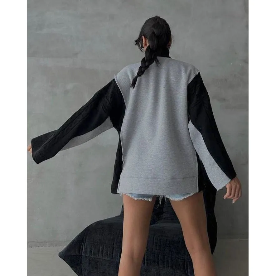Letter print lazy style sweatshirt