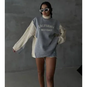 Letter print lazy style sweatshirt