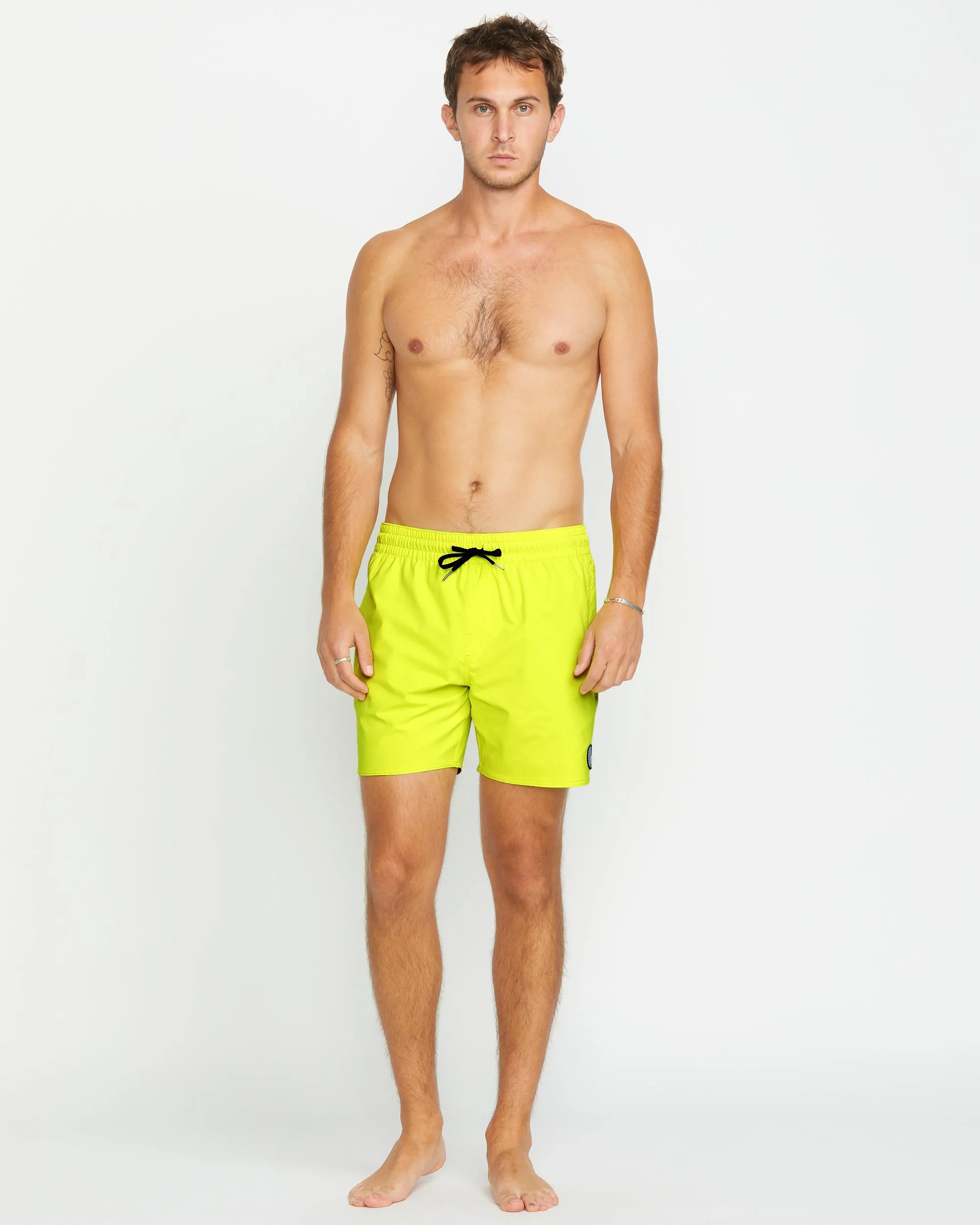 Lido Solid Trunk 16" Boardshort - TENNIS BALL