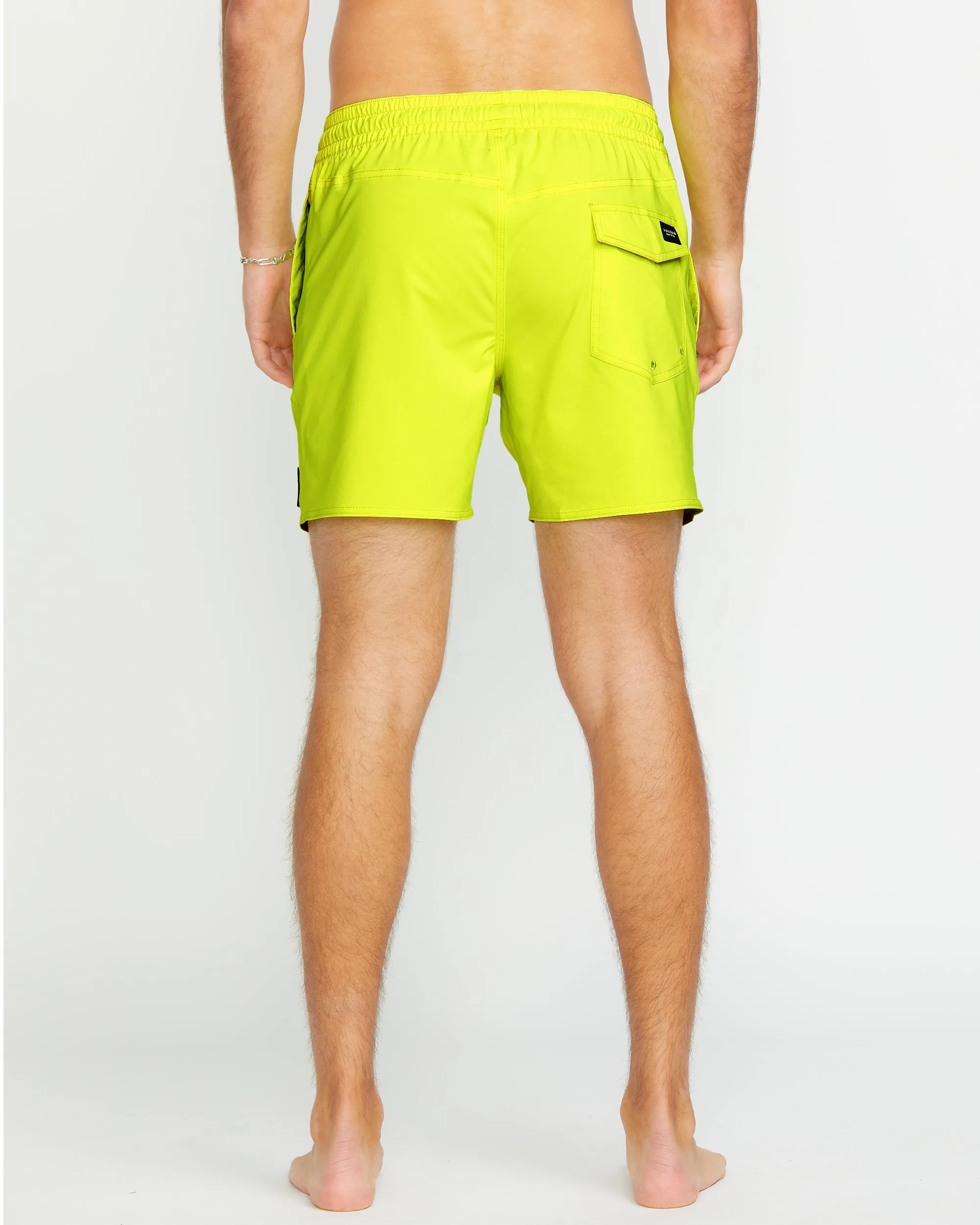 Lido Solid Trunk 16" Boardshort - TENNIS BALL