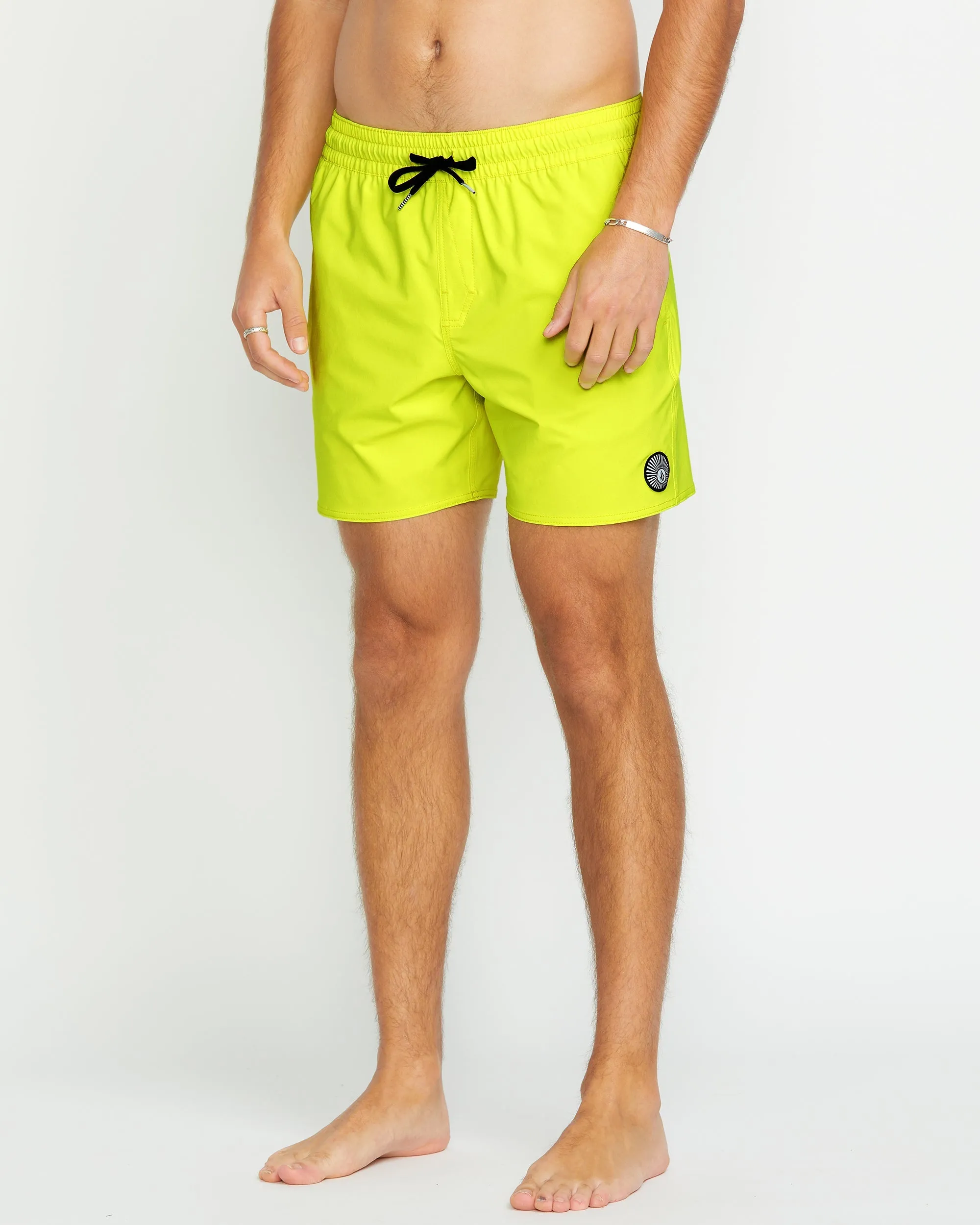 Lido Solid Trunk 16" Boardshort - TENNIS BALL