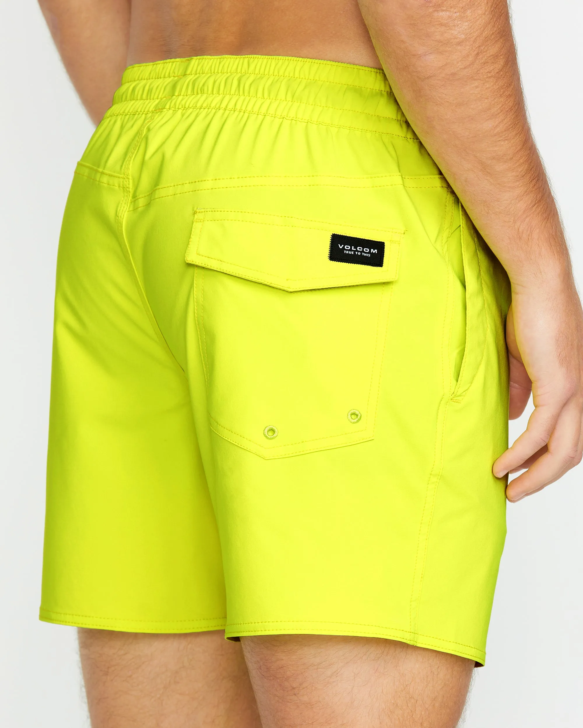 Lido Solid Trunk 16" Boardshort - TENNIS BALL