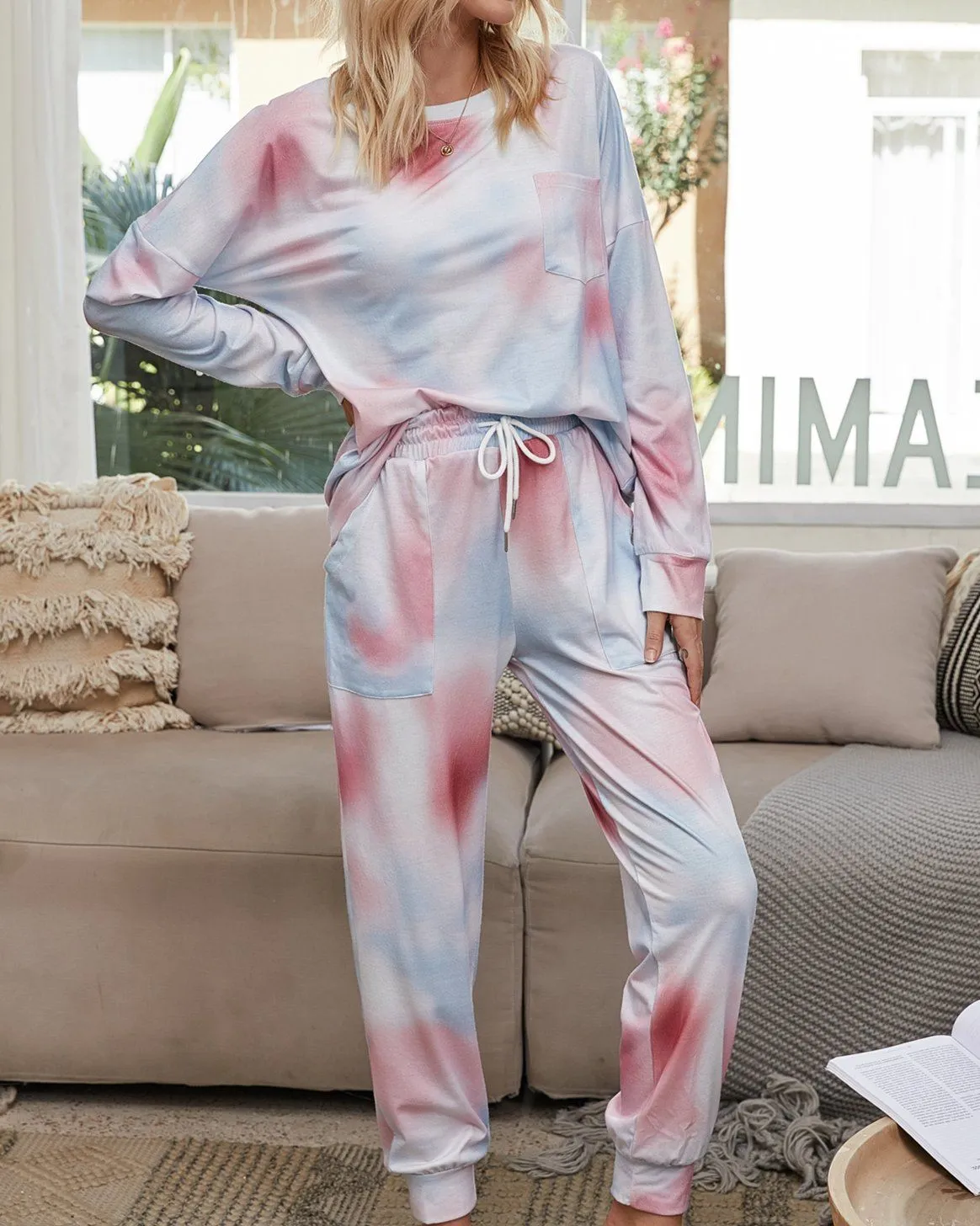 Light and Bright Cozy Pajama Suit - Pink Mark