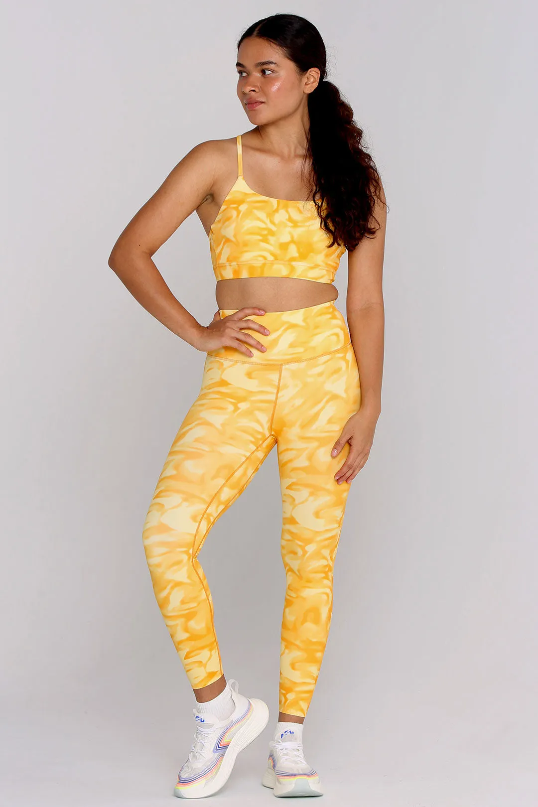 Light-support Backless Longline Y Back Tie-Dye Sports Bra