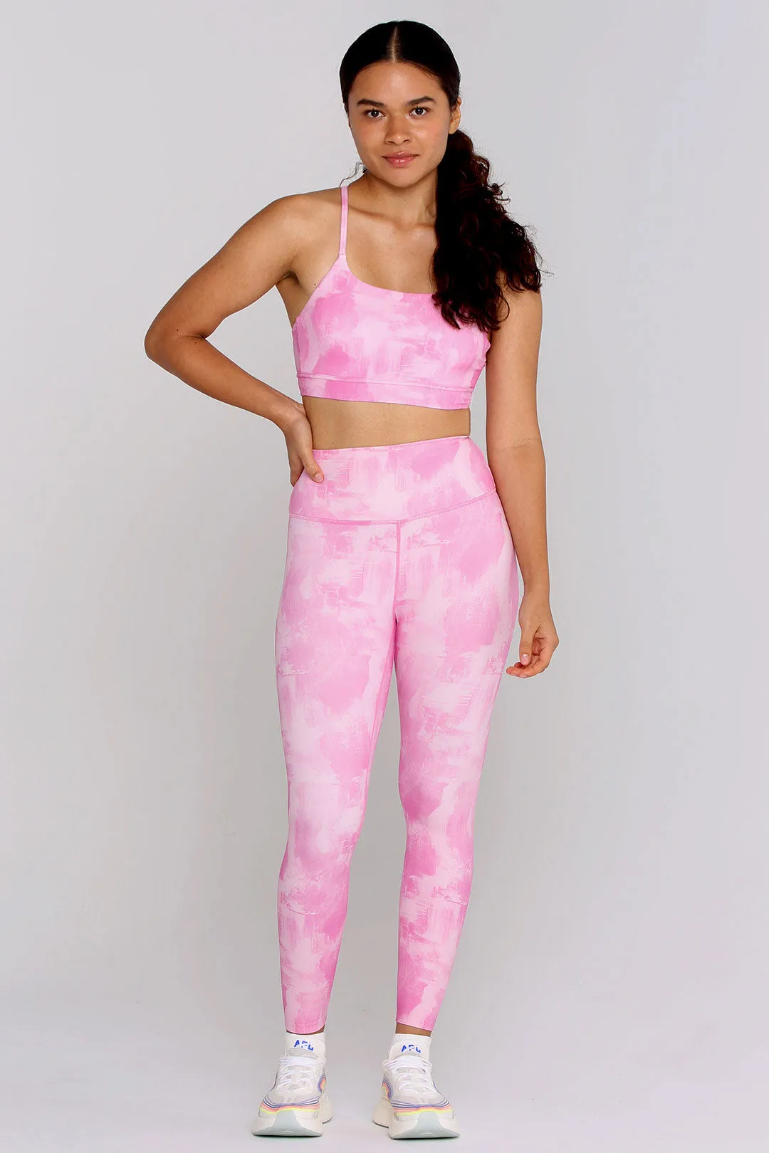 Light-support Backless Longline Y Back Tie-Dye Sports Bra