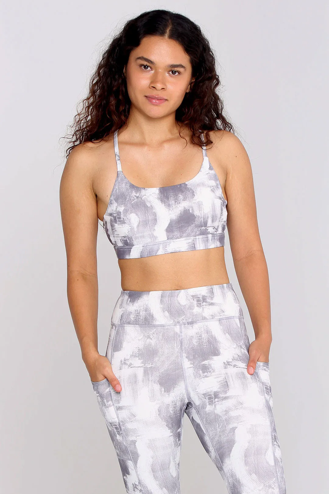 Light-support Backless Longline Y Back Tie-Dye Sports Bra