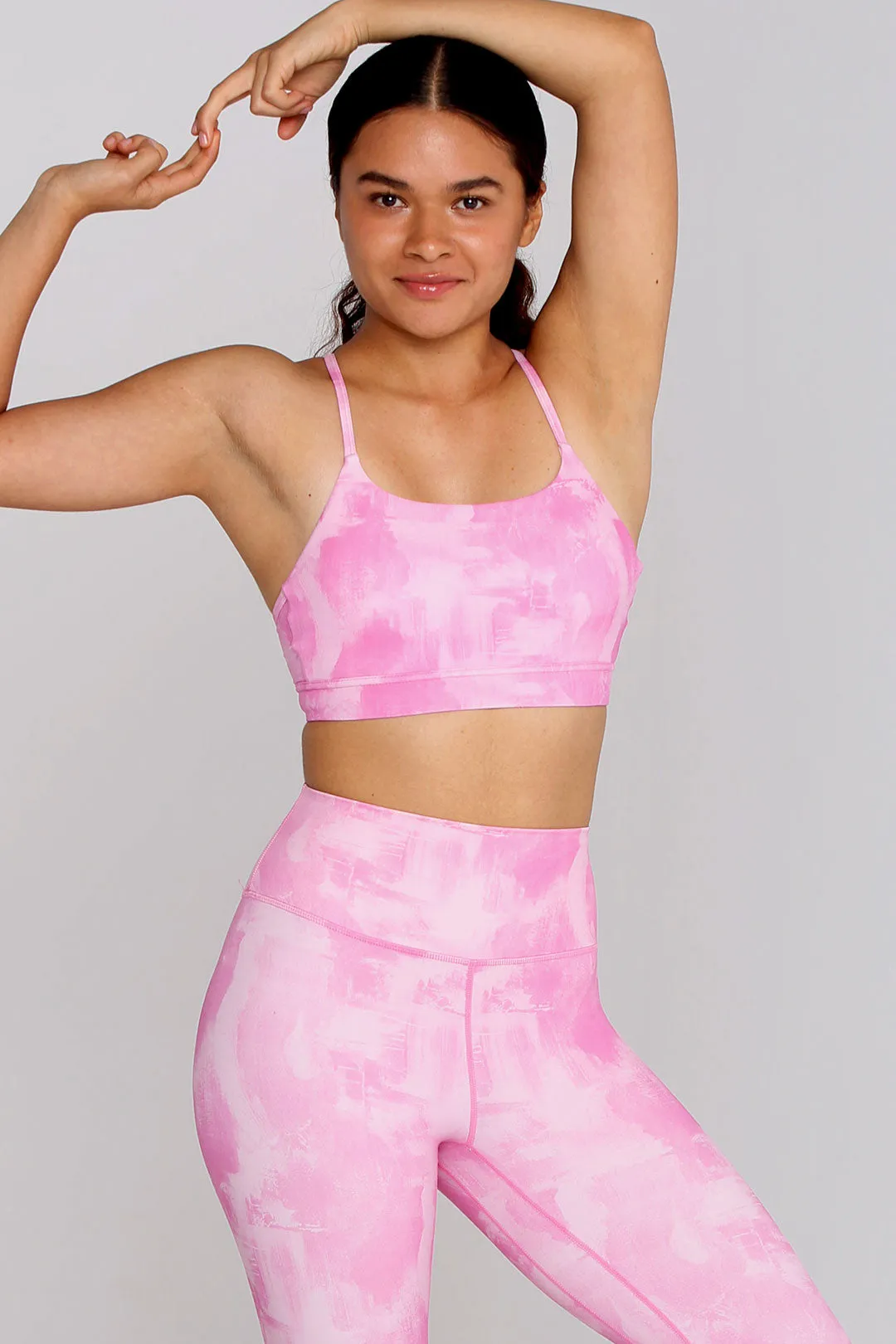 Light-support Backless Longline Y Back Tie-Dye Sports Bra