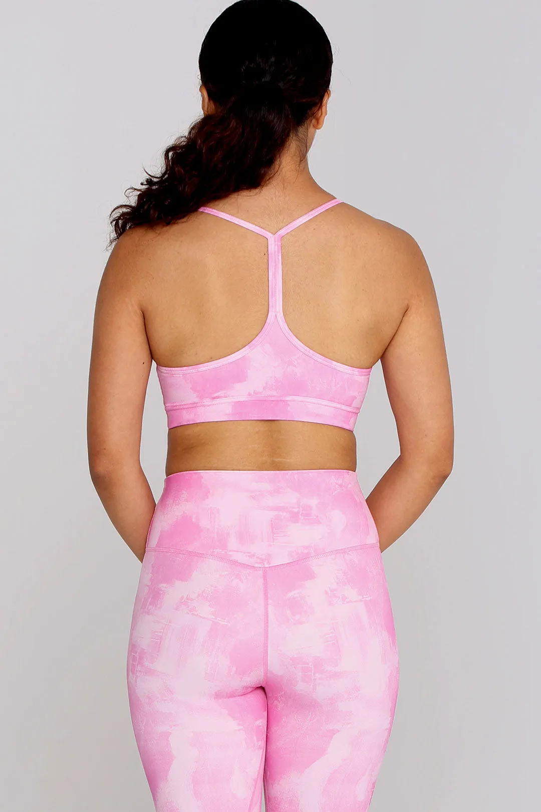 Light-support Backless Longline Y Back Tie-Dye Sports Bra