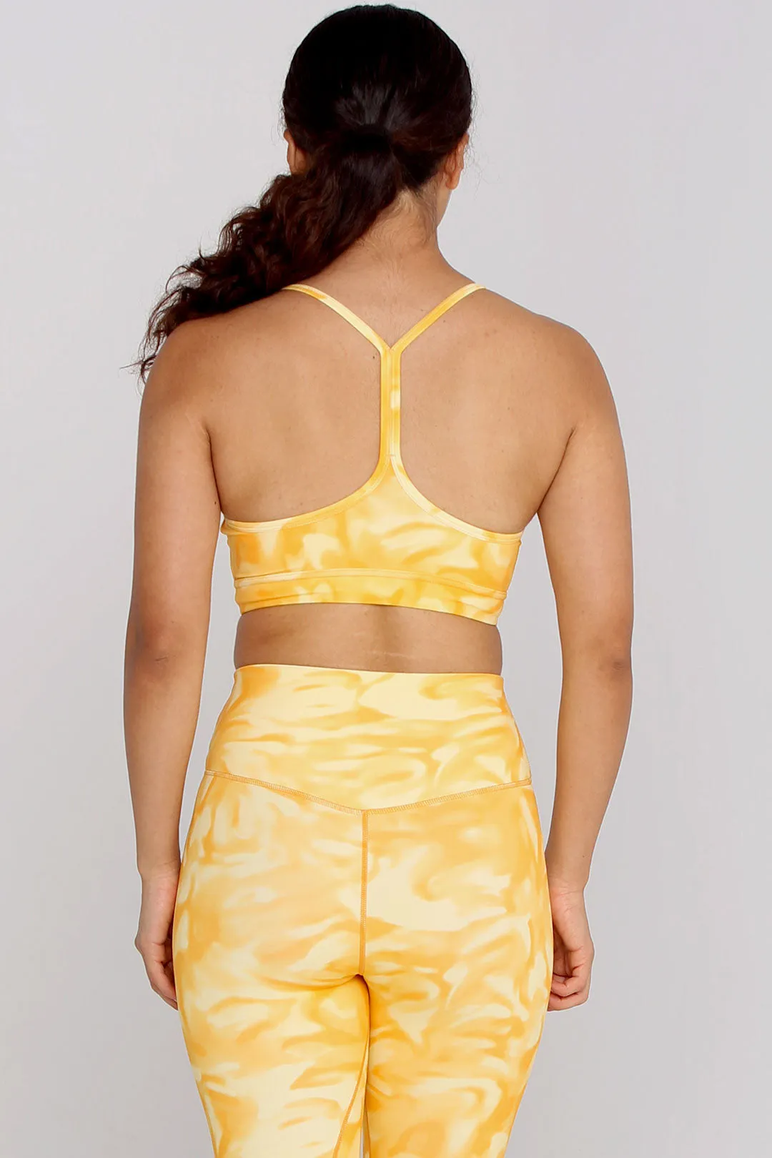 Light-support Backless Longline Y Back Tie-Dye Sports Bra