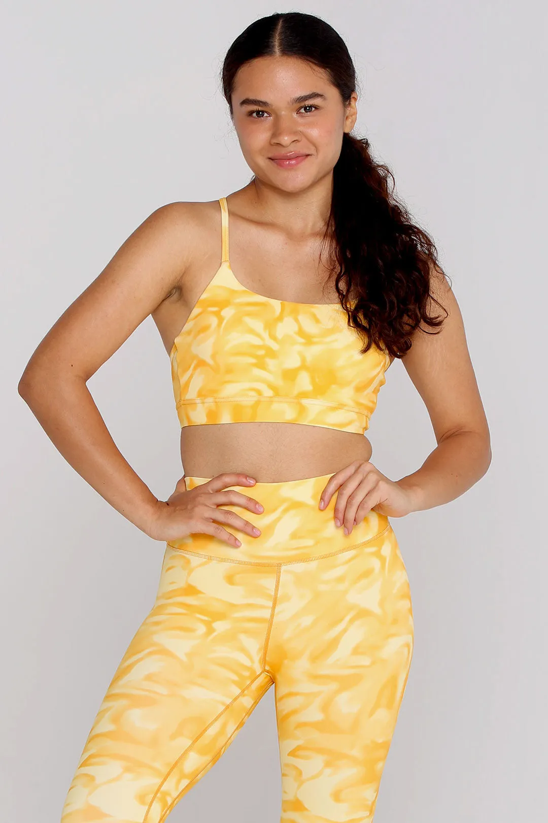 Light-support Backless Longline Y Back Tie-Dye Sports Bra