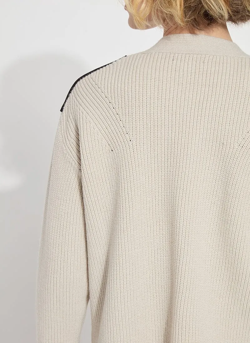 Lilith Cardigan Sweater | Light Pewter