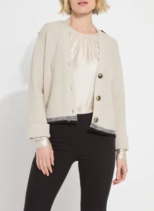 Lilith Cardigan Sweater | Light Pewter