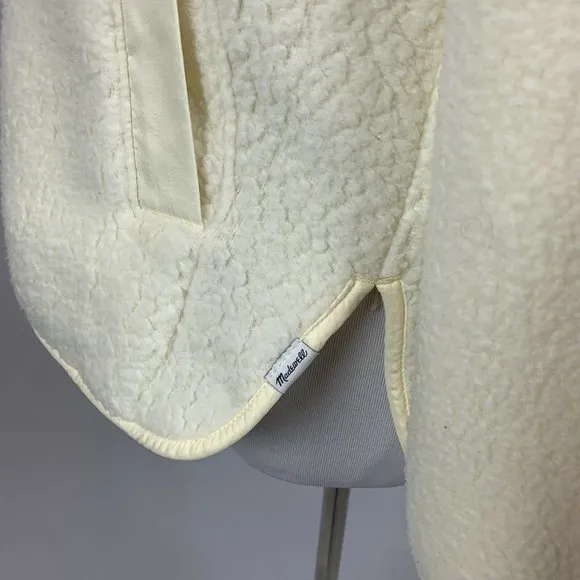 Madewell polartec fleece pullover teddy 1/4 zip