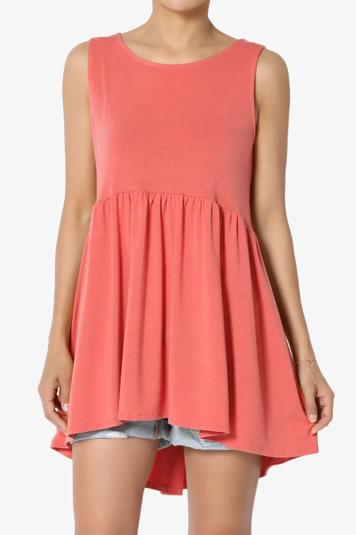 Maiika Sleeveless Babydoll Tunic Top PLUS