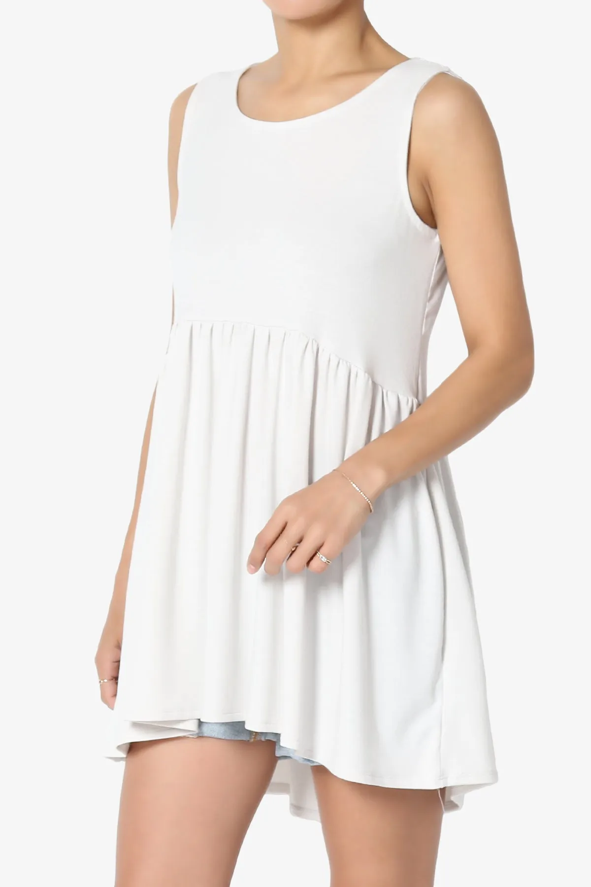 Maiika Sleeveless Babydoll Tunic Top PLUS