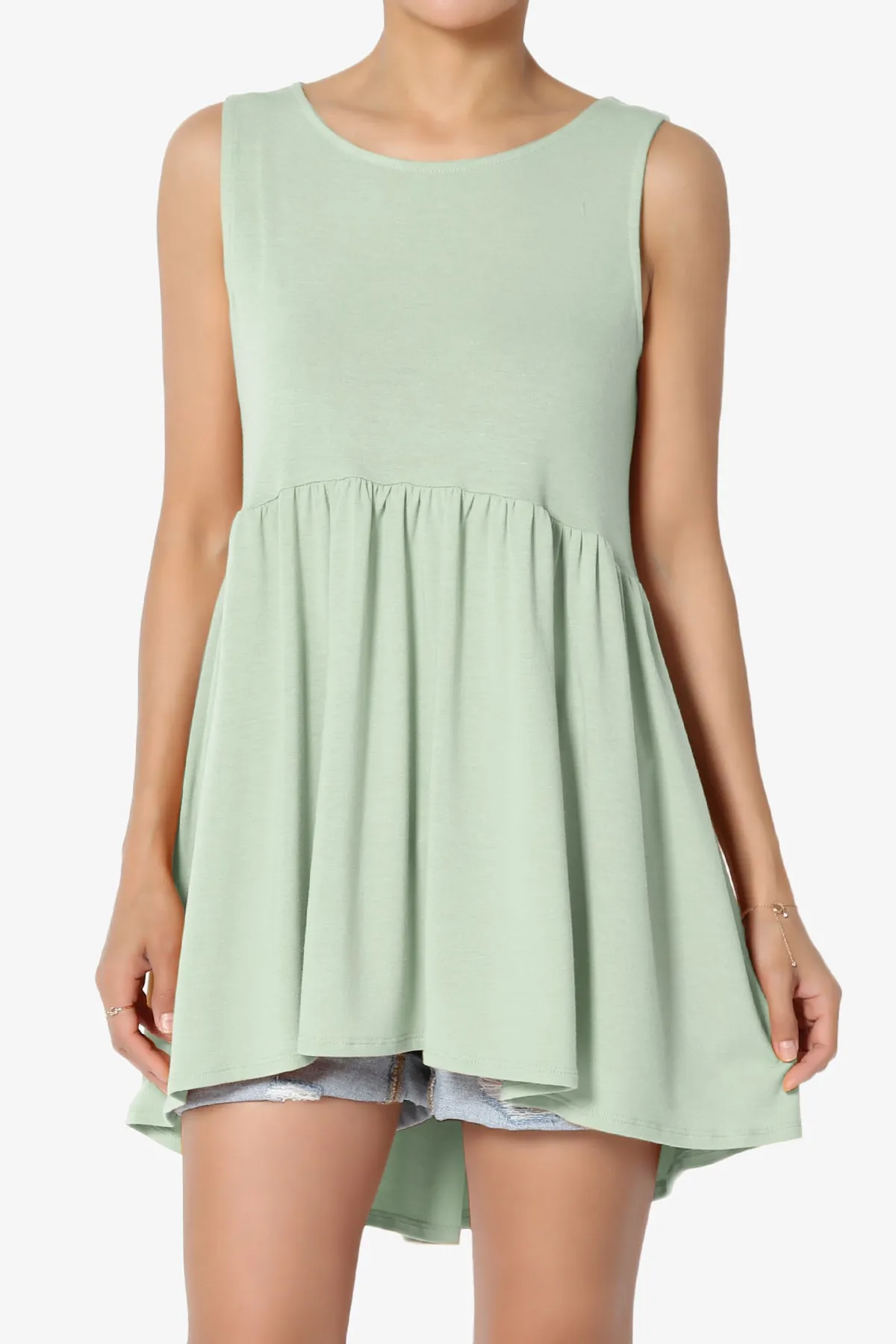 Maiika Sleeveless Babydoll Tunic Top PLUS