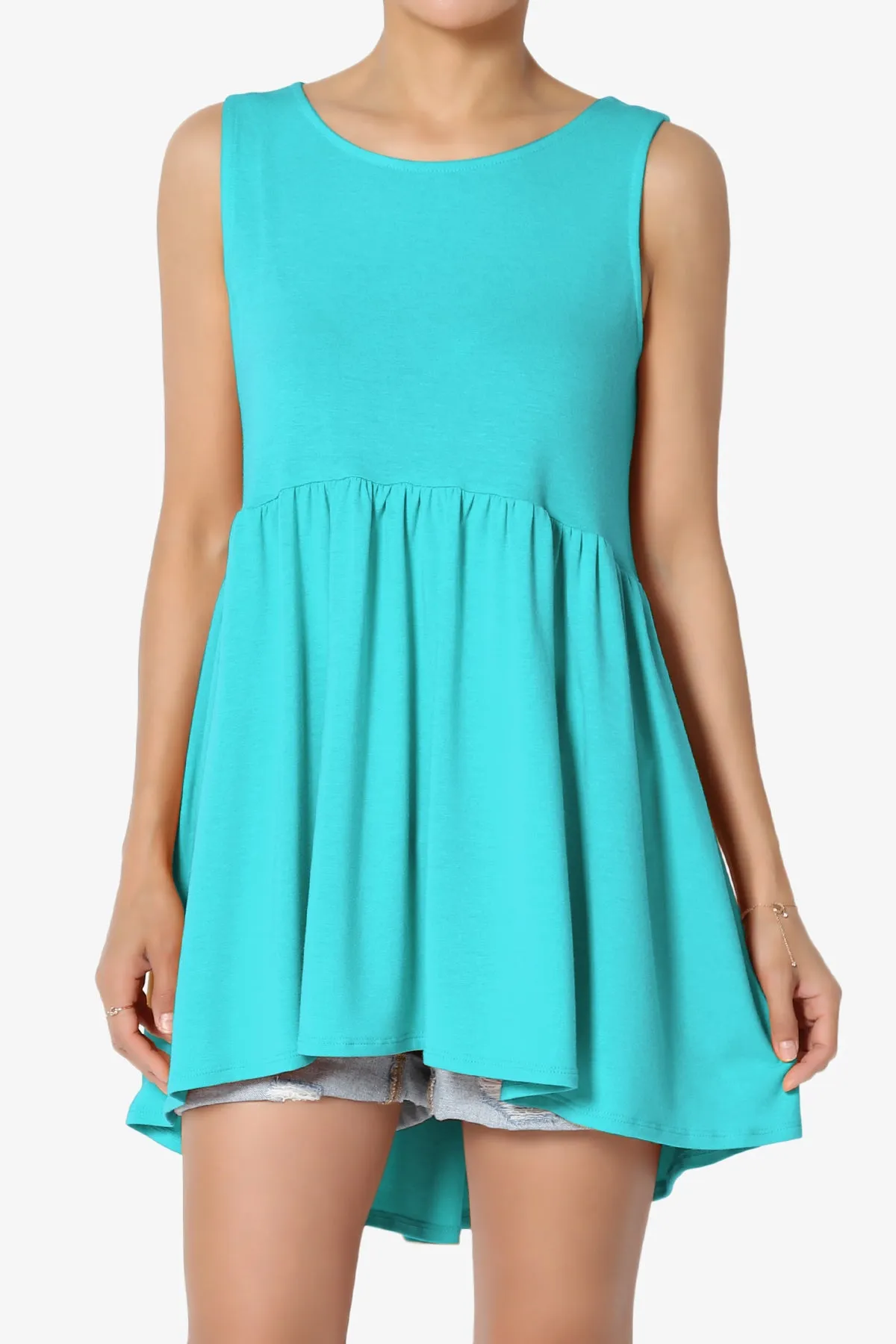 Maiika Sleeveless Babydoll Tunic Top PLUS