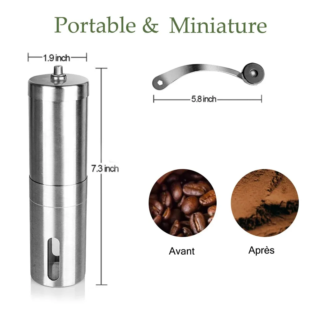 Manual Mini Coffee Grinder Stainless Steel Hand Handmade Coffee Bean Grinders Kitchen Tool Coffee Accessories