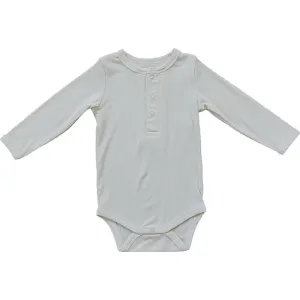 Mebie Baby Bamboo Ribbed Long Sleeve Snap Bodysuit