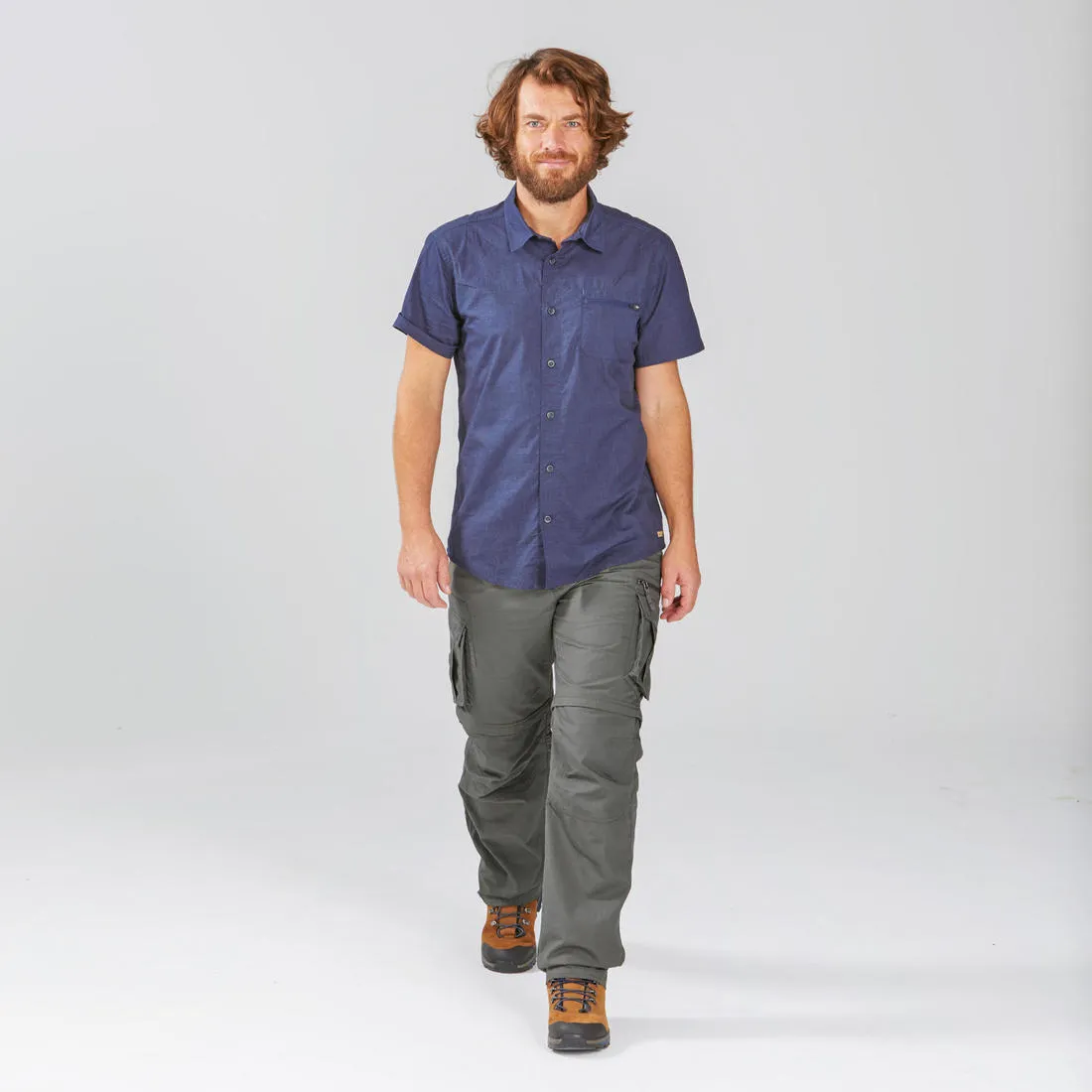 Men's Travel Trekking Zip-Off Cargo Trousers - Travel 500 Zip-Off