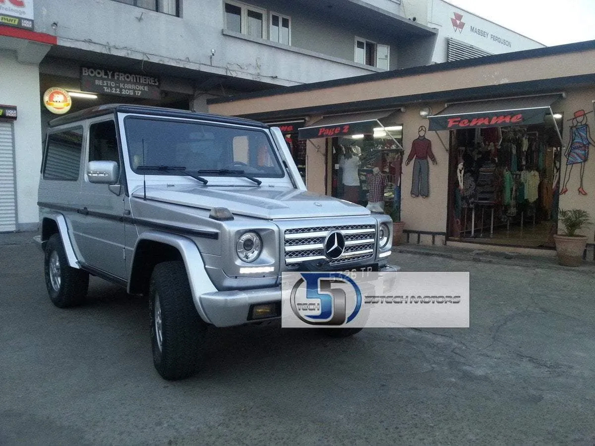 Mercedes Benz W463 G-Class Headlight Covers with Day Time Running Lights ( 5 LED Bulbs)