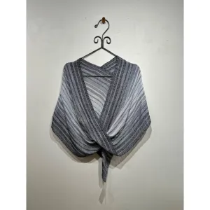 Mobius Shawl #7 Rayon Lurex White/Grey/Black/Silver Thread