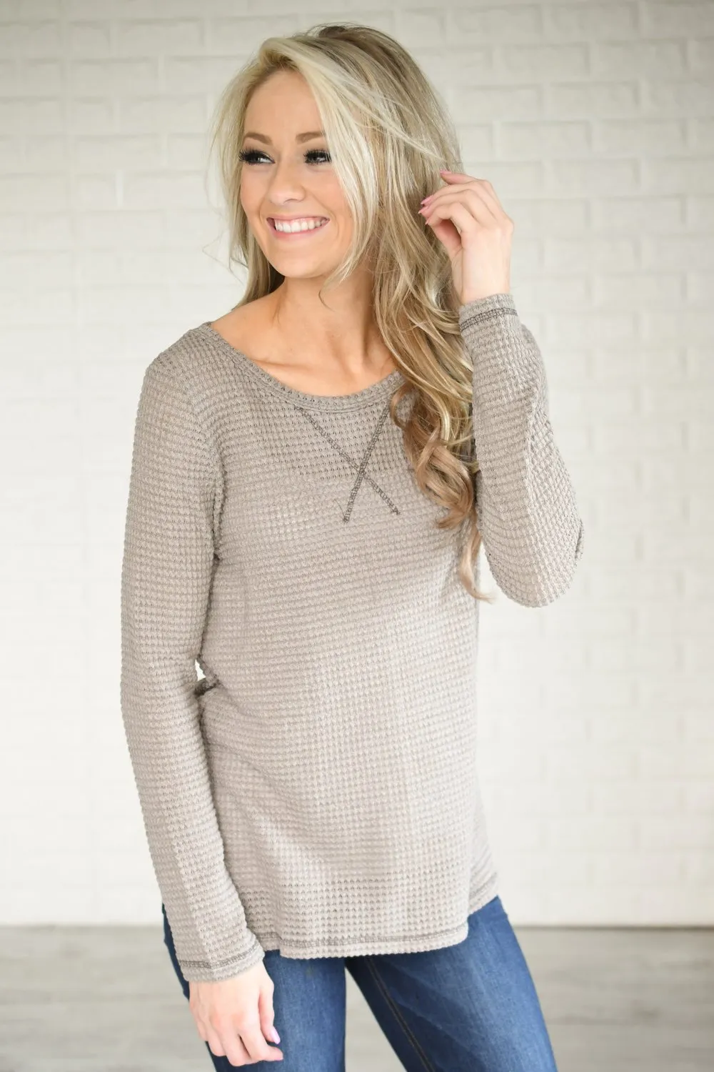 Mocha Knit Thermal Top