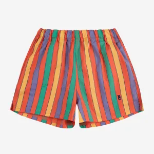 Multicolour Stripes Woven Shorts by Bobo Choses
