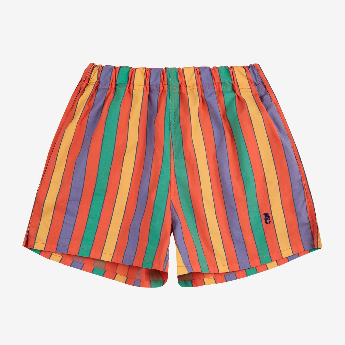 Multicolour Stripes Woven Shorts by Bobo Choses