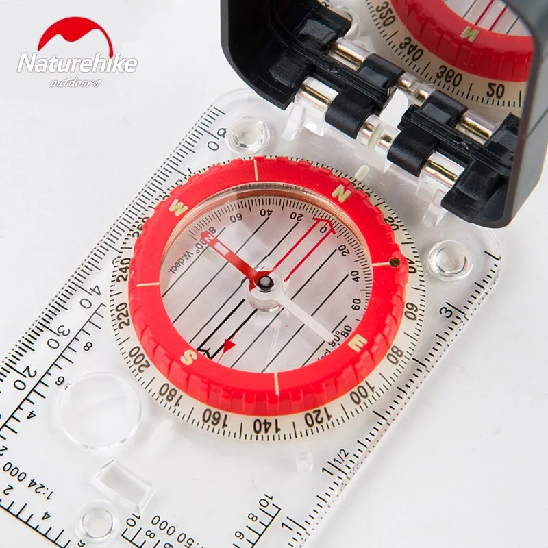 NatureHike Luminous Compass With Mirror LED Light Durable Anti-shock Stable Waterproof Hiking Climbing Multifunctional Compass