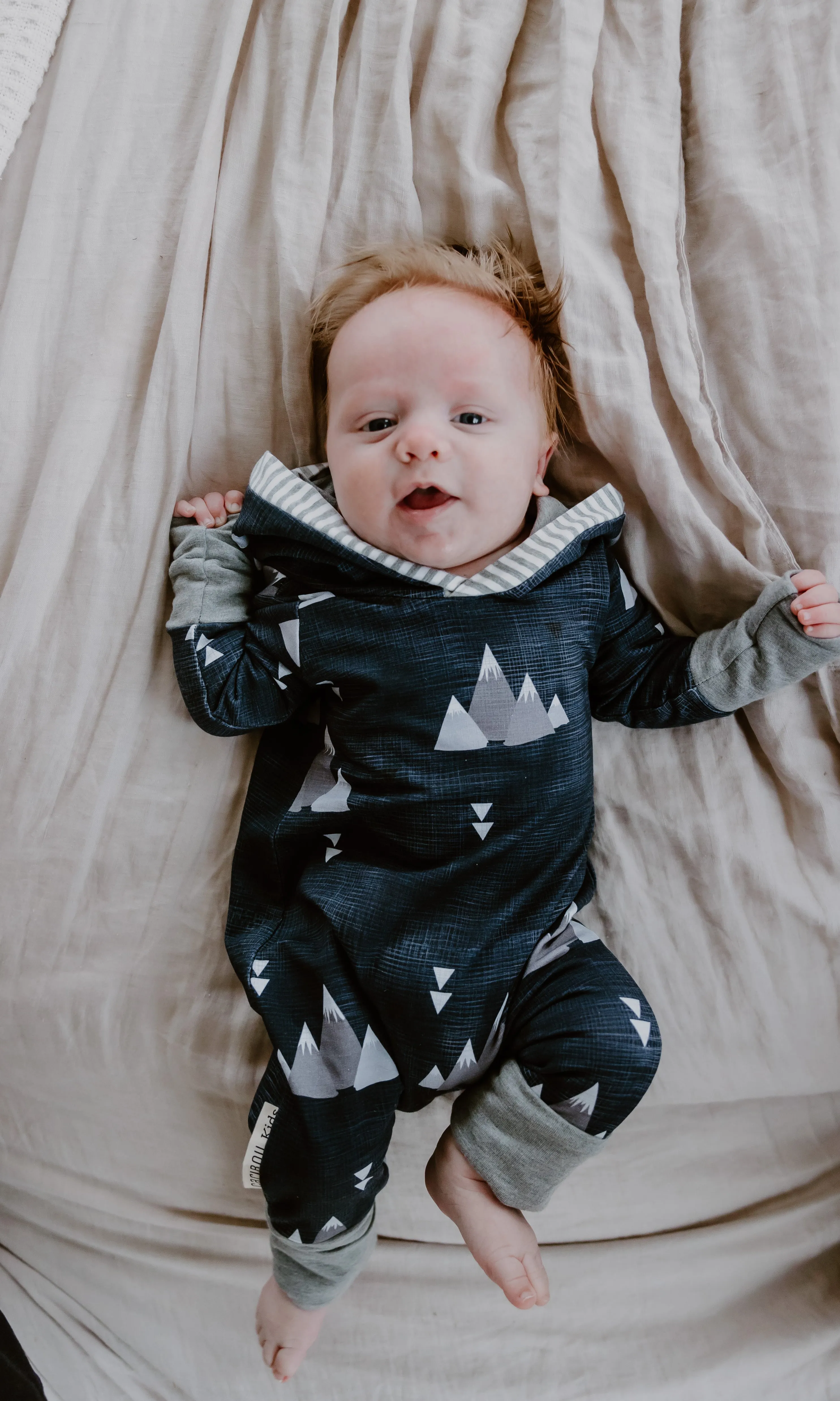Navy Mountain Bamboo Romper