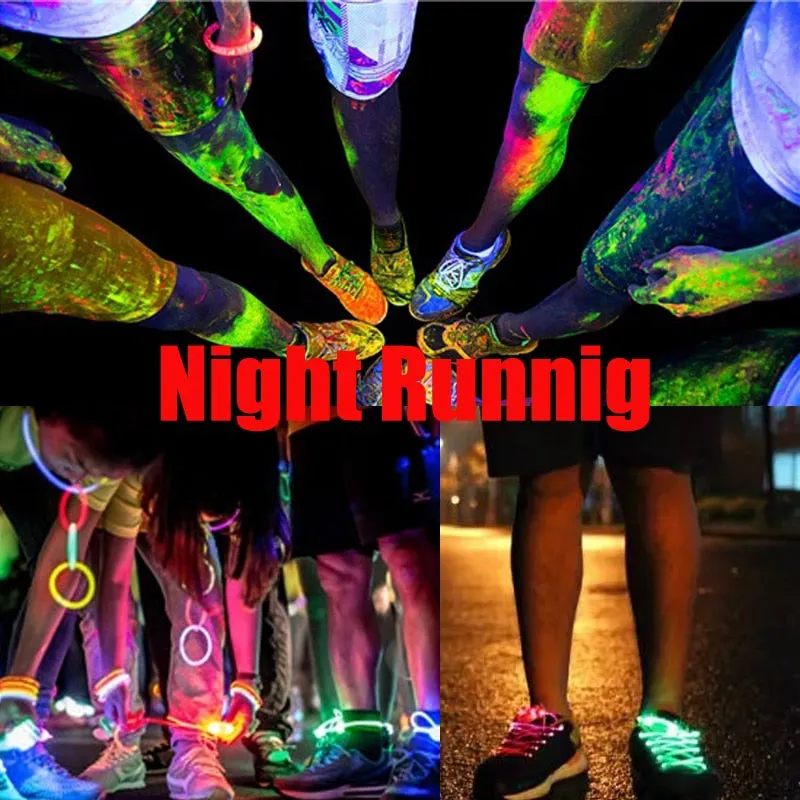Neon Fluorescent Shoe Laces Glow in the dark