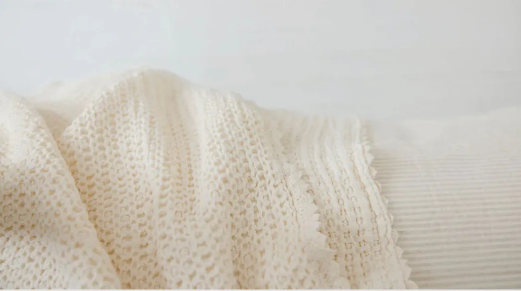 NEW GRAIN COZY WAFFLE BLANKET - TWIN SIZE || MILK