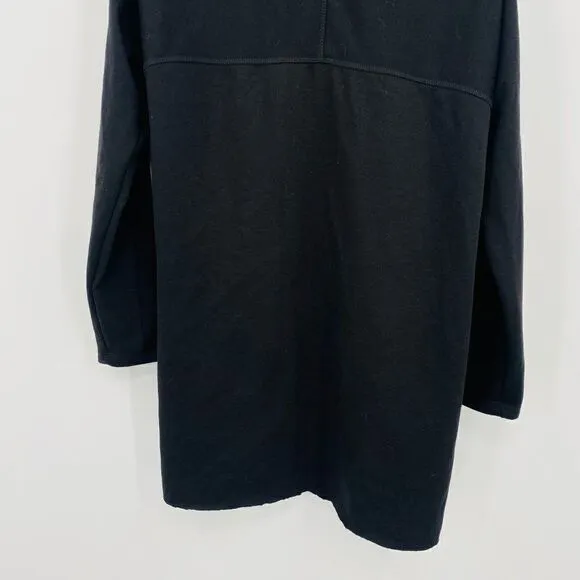 NWT DREW Size Small Black Morrison Cozy Fleece Open Front Cardigan Sweater