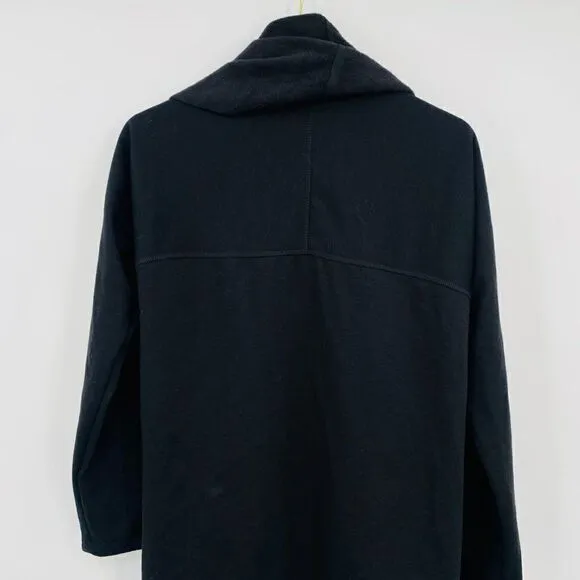 NWT DREW Size Small Black Morrison Cozy Fleece Open Front Cardigan Sweater