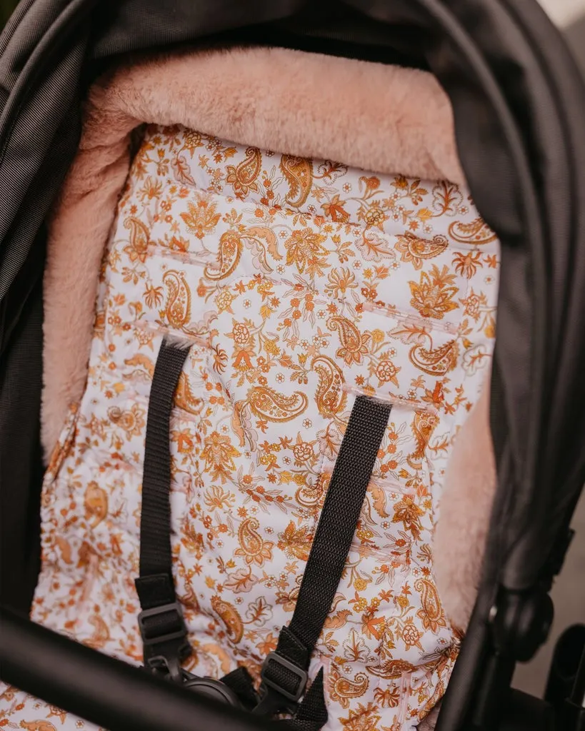 OiOi Cozy Fleece Pram Liner - Paisley Pink