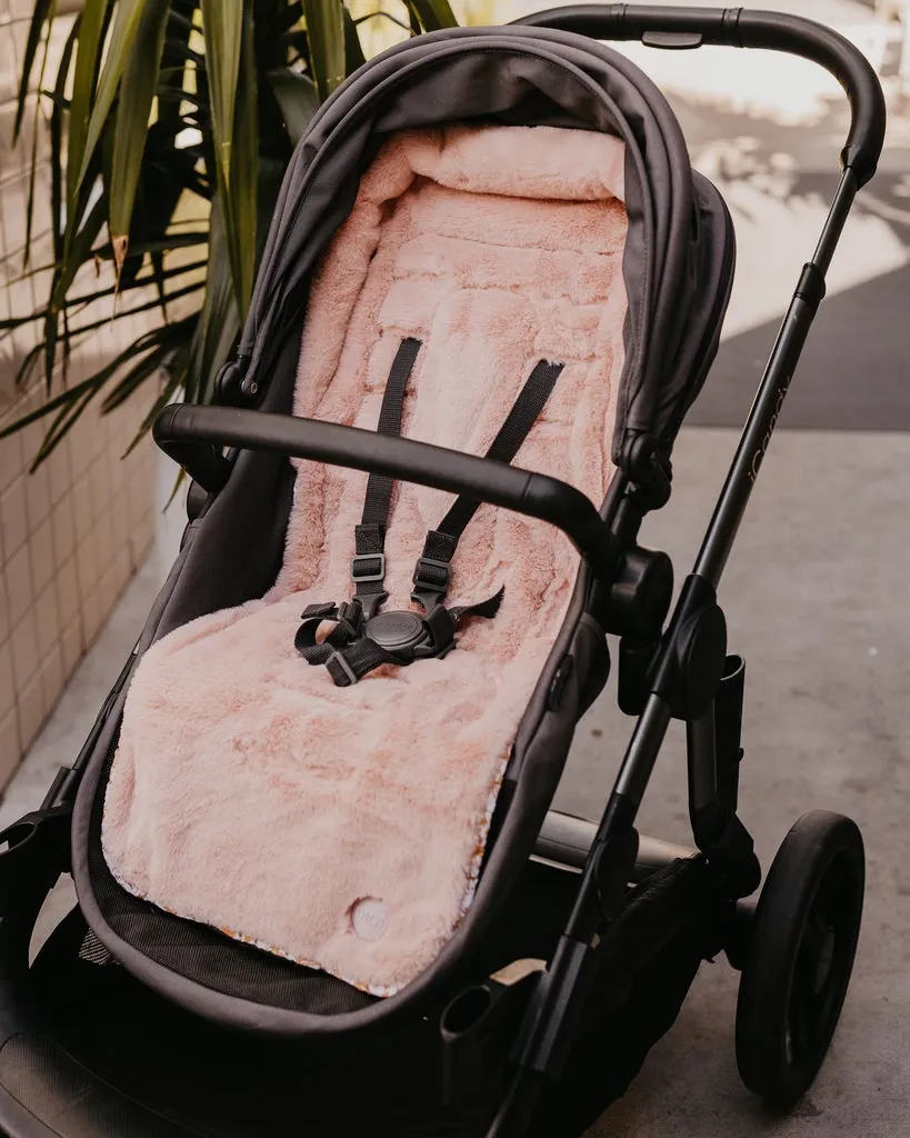 OiOi Cozy Fleece Pram Liner - Paisley Pink