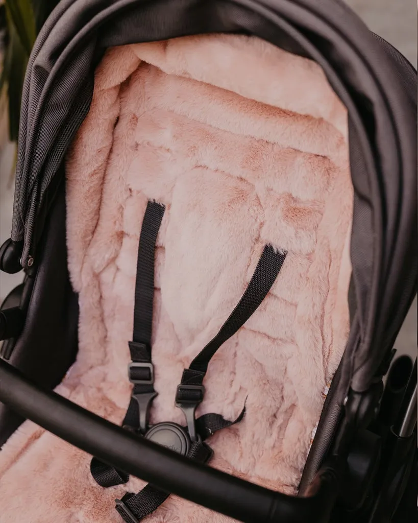OiOi Cozy Fleece Pram Liner - Paisley Pink