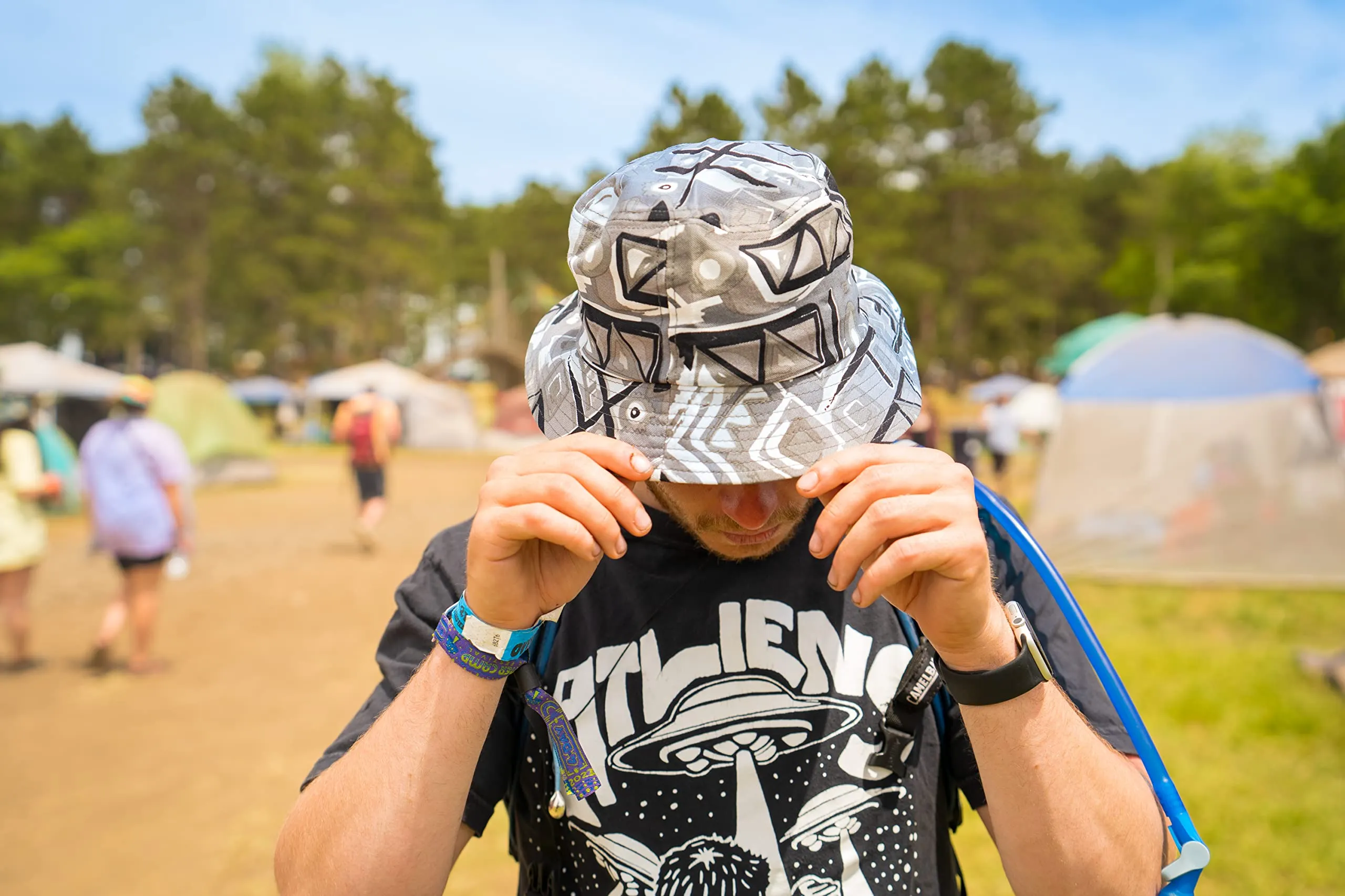 Outdoor Camping Hiking Bucket Hat by Funky Junque