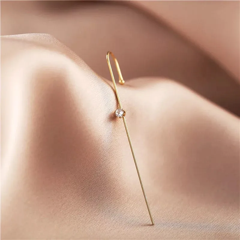 Pack Of 2 Gold Plated Zircon Studded Ear Cuff
