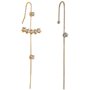 Pack Of 2 Gold Plated Zircon Studded Ear Cuff