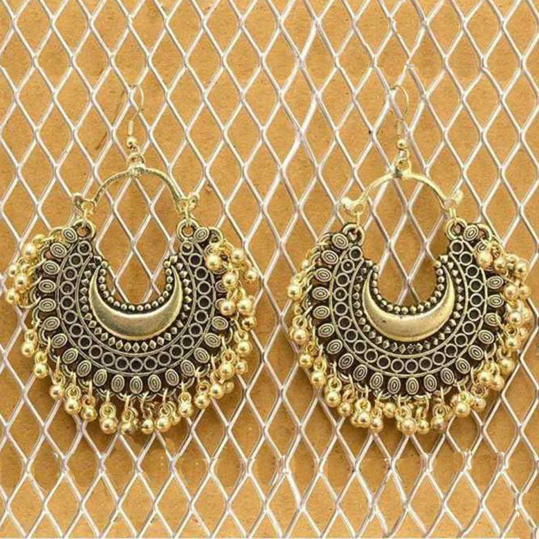 Pack of 2 Golden and Silver Chandbali Jhumki