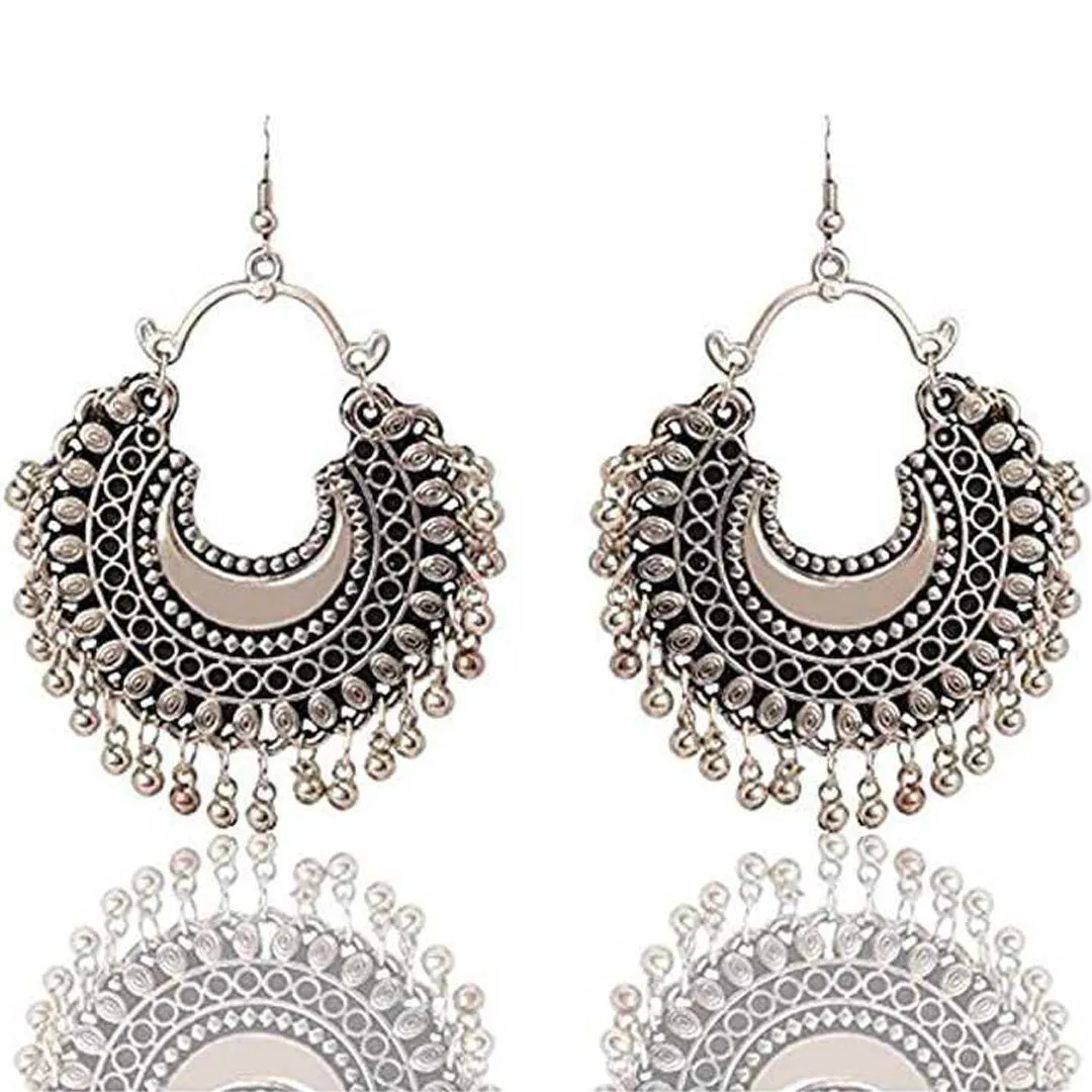 Pack of 2 Golden and Silver Chandbali Jhumki